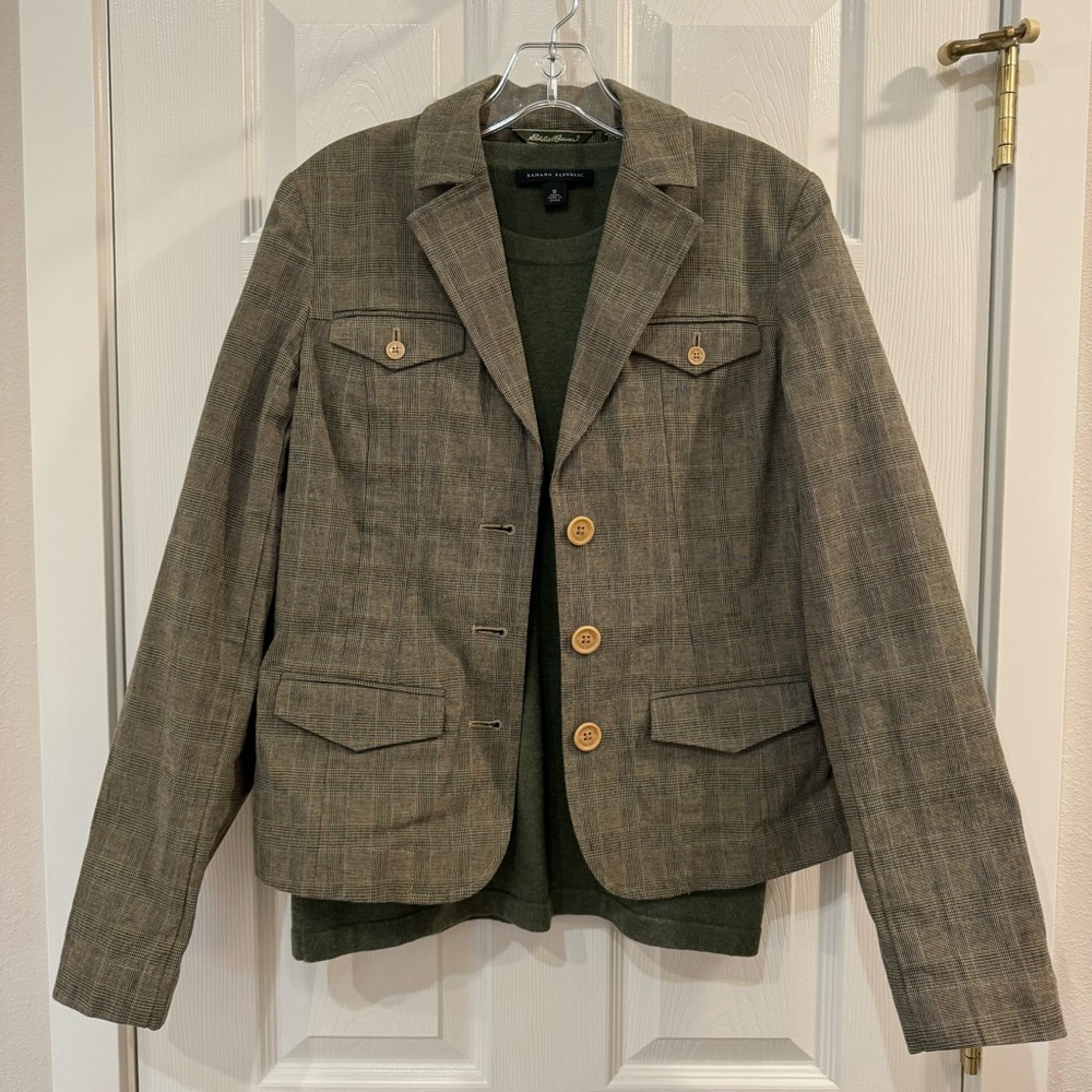 Women's Eddie Bauer Glen Plaid Blazer - Picture 15 of 16